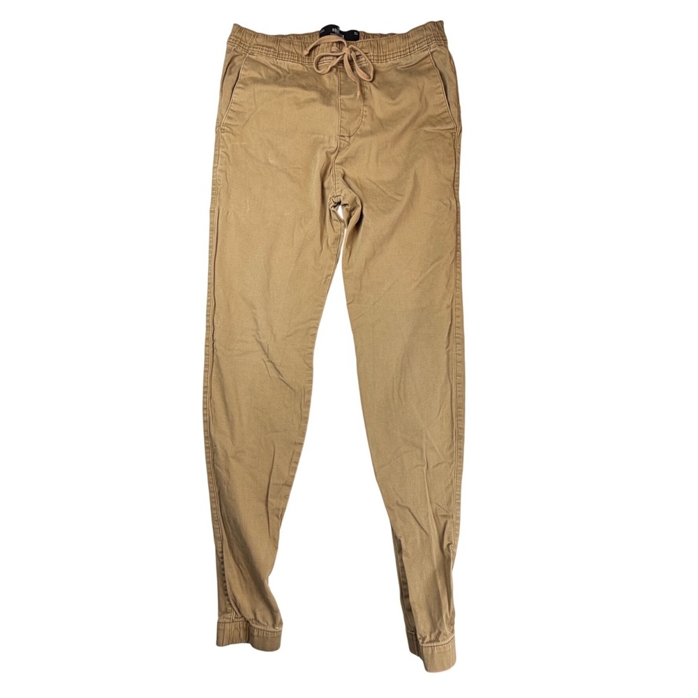 Hollister Stacked Skinny Jogger Mens XS Khaki Tan Advanced Stretch Pants